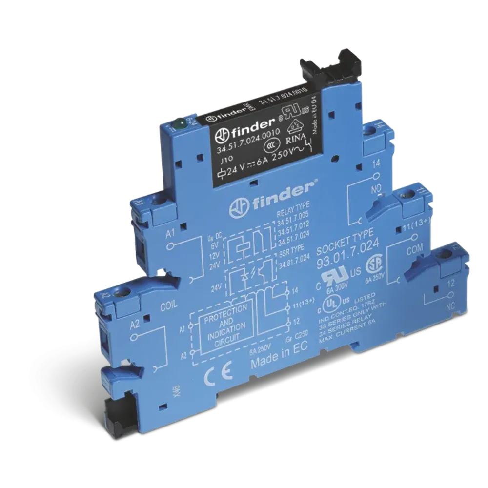ماژول رله PLC ولت 240 AC یک کنتاکت فیندر چنج اور با شناسه فنی 385182400060