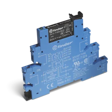 ماژول رله PLC ولت 240 AC/DC یک کنتاکت فیندر چنج اور با شناسه فنی 385102400060