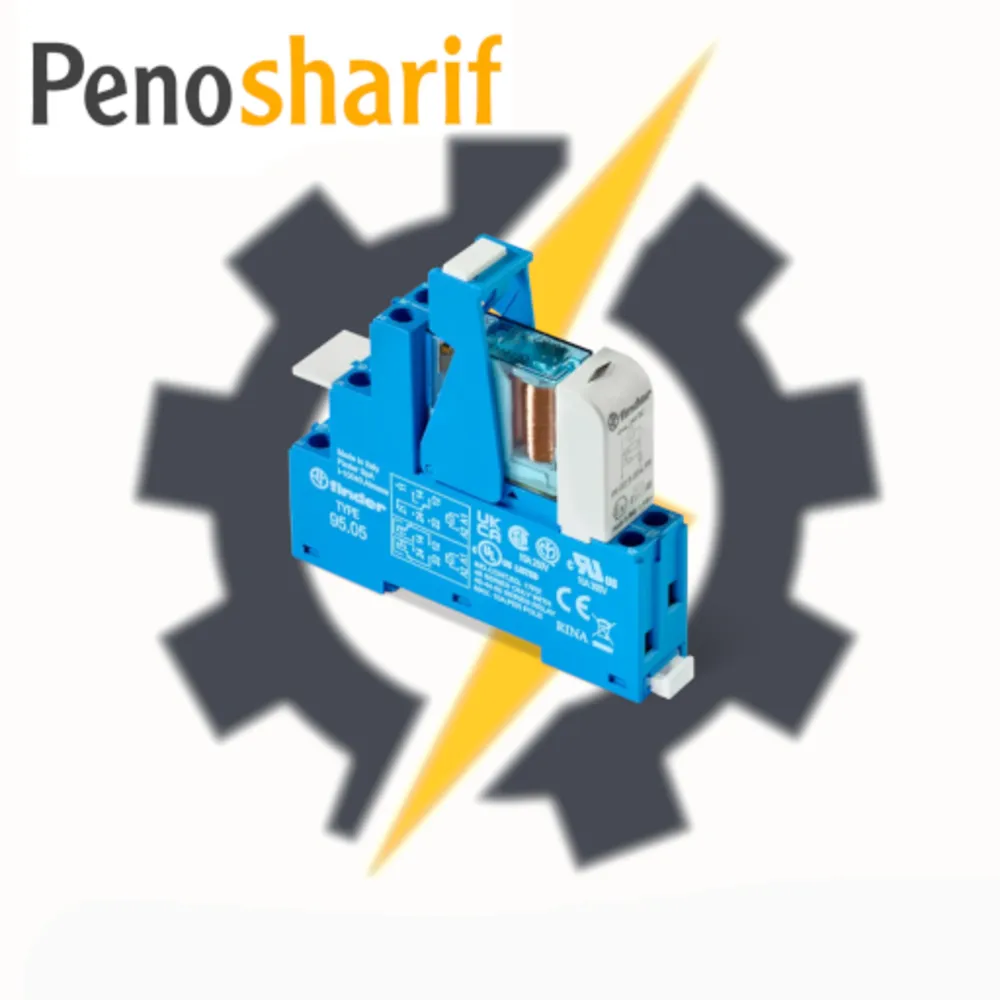 ماژول رله PLC ولت 24 DC دو کنتاکت چنج اور 8 آمپر فیندر با شناسه فنی 485270240050